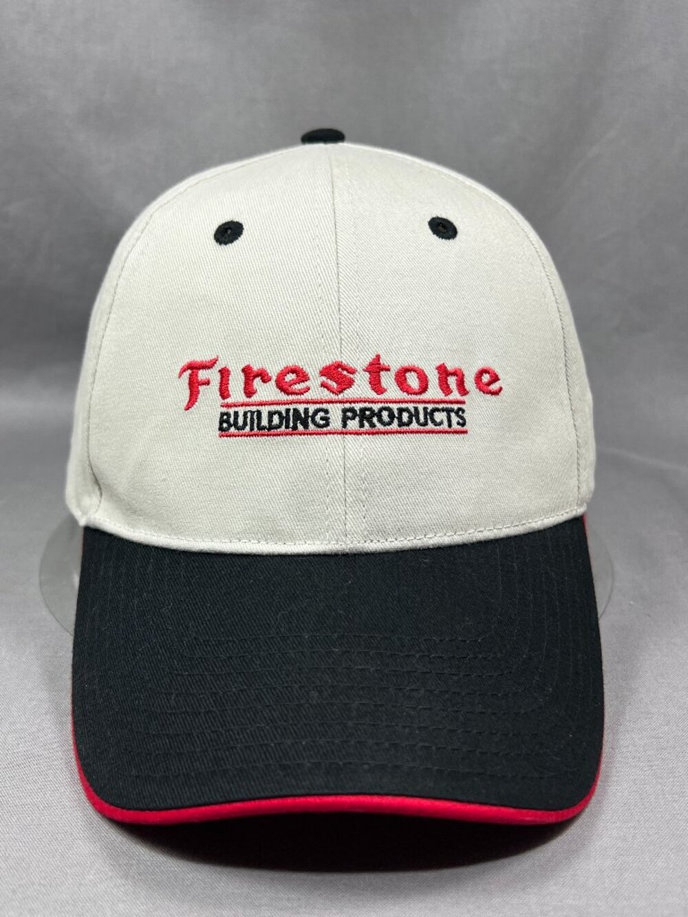 Firestone Building Products Gold leaf Hat Khaki Black Adjustable Strapback Cap
